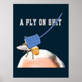 Trump Fly on Pence Head med Flyswatter, ZFJ Poster
