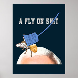 Trump Fly on Pence Head med Flyswatter, ZFJ Poster