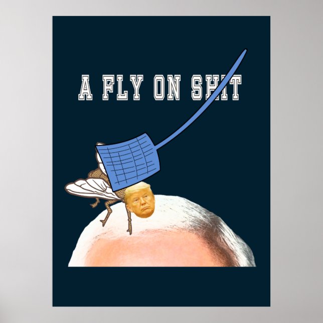 Trump Fly on Pence Head med Flyswatter, ZFJ Poster (Framsidan)