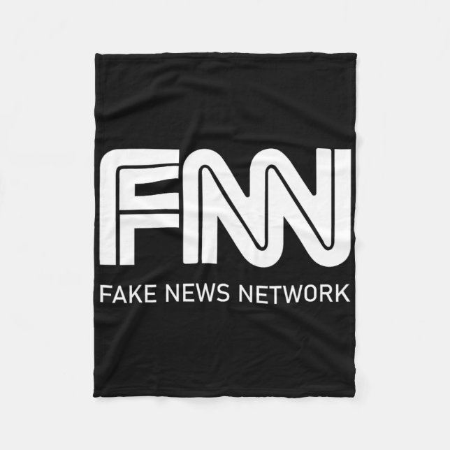 Trump Fnn fejknyhetsnätverk  Fleecefilt (Framsidan)