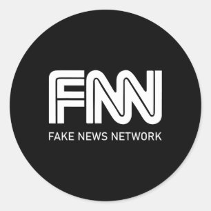 Trump Fnn fejknyhetsnätverk Runt Klistermärke