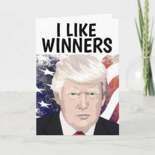 TRUMP FÖDELSEDAGKORT, JAG GILLAR VINNARE KORT