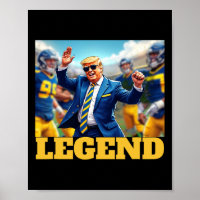 Trump Footbyll Dancing Collegime Blue and Gult