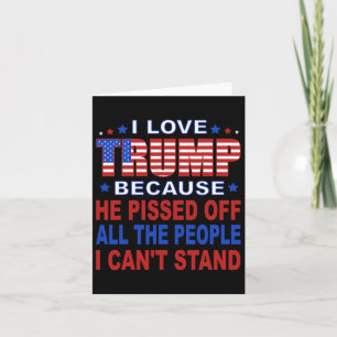 Trump för att han tar av folk jag inte kan dela kort
