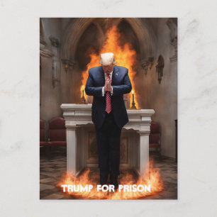 Trump för fängelsepraktik i en kyrka vykort