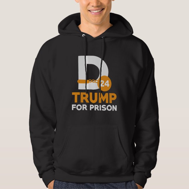 Trump för fängelset 2024 hoodie (Framsida)