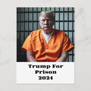 Trump för fängelset 2024 vykort