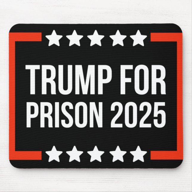 Trump för fängelset 2025 musmatta (Framsidan)