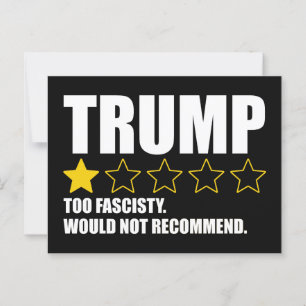 Trump - för fascistig skulle inte rekommenderas vykort