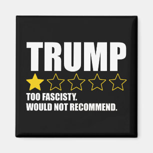 Trump - För fascistisk. Rekommenderas inte Magnet