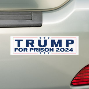 Trump for Fison 2024 Lock Him Up Anti-Trump Bildekal
