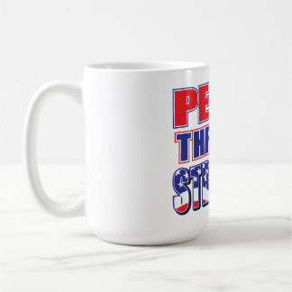 Trump för fred genom styrka kaffemugg