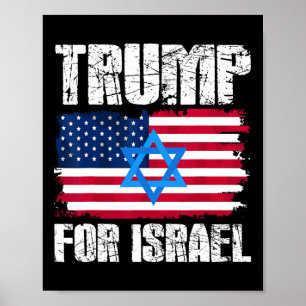 Trump För Israel Republikaner Judisk Judar Donald Poster