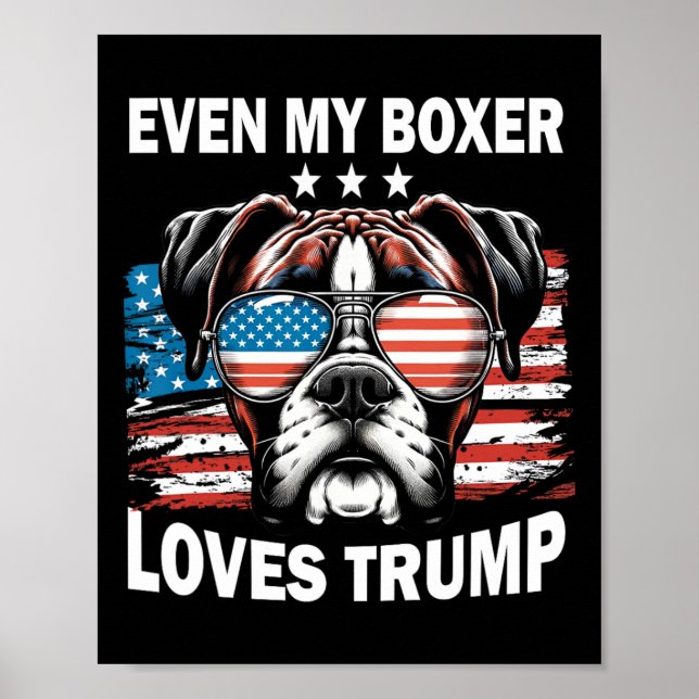 Trump för min Boxer Kärlek Poster (Framsidan)