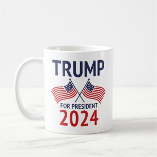 Trump för ordförande 2024 kaffemugg