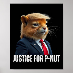 Trump För P-nöt Ekorren Rättvisa För Jordnötterna  Poster