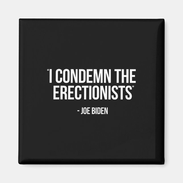 Trump för politiska demonstranter i Biden Satire Magnet (Framsidan)