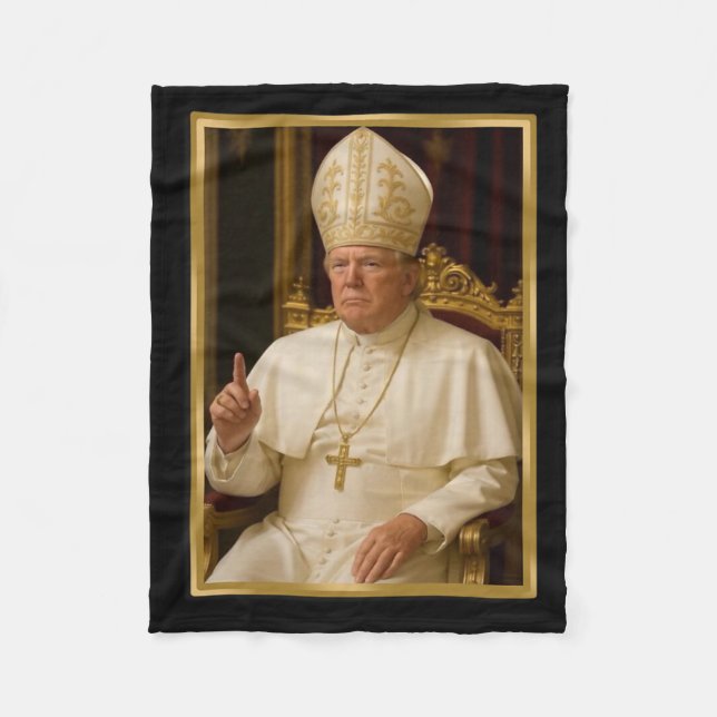 Trump for Pope T Shirt President Trump Tees 2025 2 Fleecefilt (Framsidan)