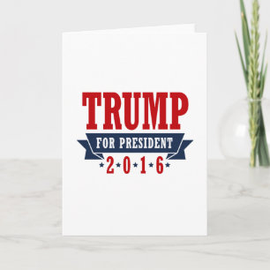 Trump för president 2016 Auktoriserad Ribbon Kort