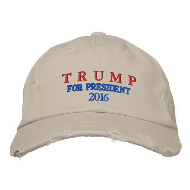 TRUMP FÖR PRESIDENT 2016 MANAR CAP BRODERAD KEPS (Framsida)