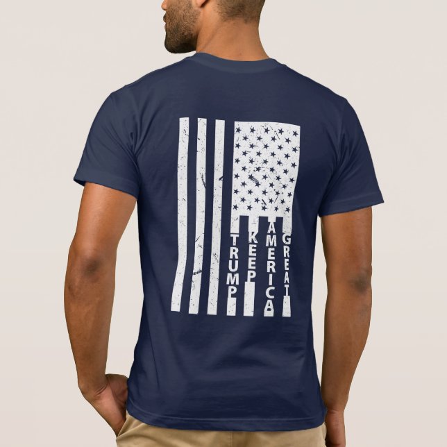 Trump för president 2020 Behålla Amerika Underbart T Shirt (Baksida)