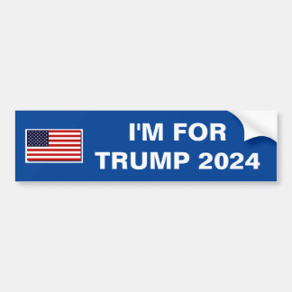 TRUMP FÖR PRESIDENT 2024 BUMPER STICKER BILDEKAL