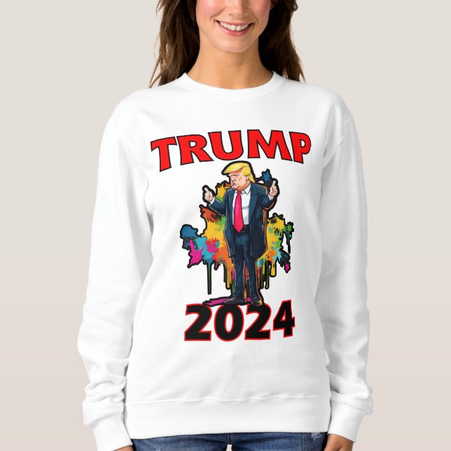 Trump för president 2024, Gör Amerika Underbart v1 T Shirt (Framsida)