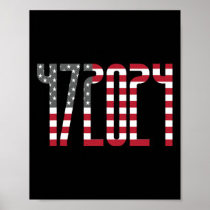 Trump För President 2024 Oskyldig Republikan Debyt Poster