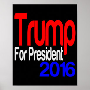 Trump för president Red White och Blue Poster