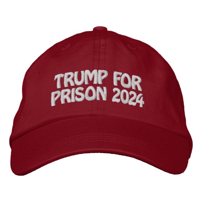 TRUMP FÖR PRISON 2024 BRODERAD KEPS (Framsida)