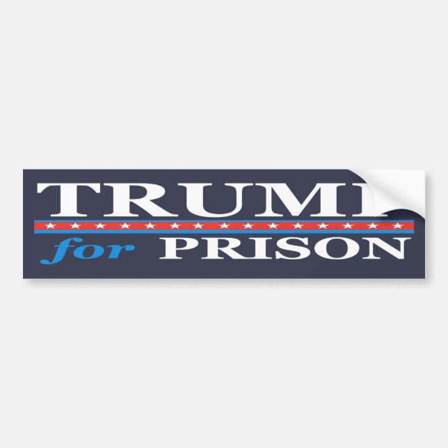 TRUMP FÖR PRISON BILDEKAL (Framsidan)