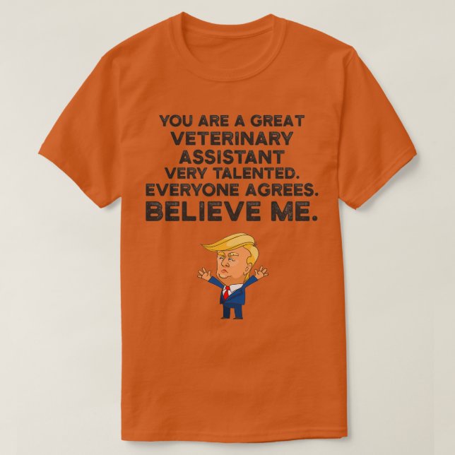 Trump för veterinärassistenten t shirt (Design framsida)
