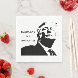 Trump/Förstörande Inte Konstruktiv Pappersserviett Pappersservett