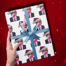 Trump Foto | Trump som blåser bubbelgummi jul