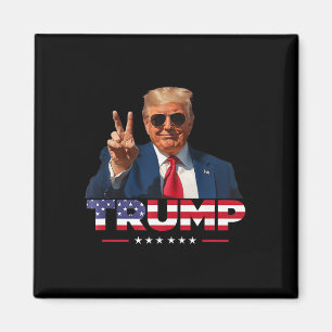 Trump Fredstecken Hand USA flagga Trump 2024 Magnet