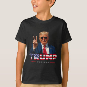 Trump Fredstecken Hand USA flagga Trump 2024 T Shirt