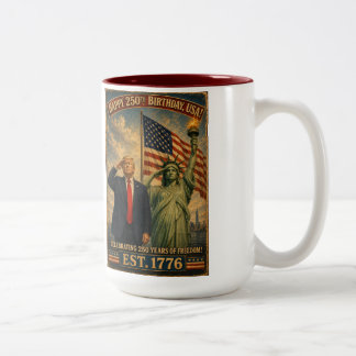Trump Frihetsgudinnan USA 250 Årsfirande Två-Tonad Mugg