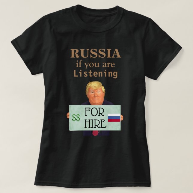 Trump fungerar för Ryssland T-Shirt (Design framsida)
