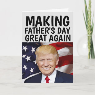 TRUMP FUNNY FARS DAG-hälsningskort Kort