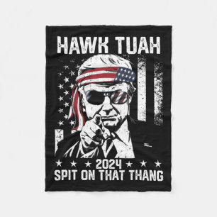 Trump funny Hawk Tush Spit på Thang Fleecefilt
