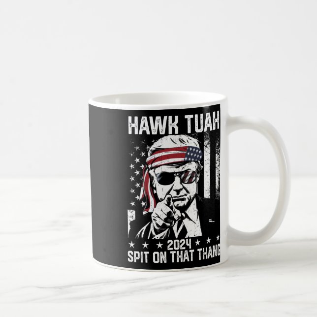 Trump funny Hawk Tush Spit på Thang Kaffemugg (Höger)