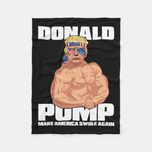 Trump Funny juli 4:e Donald Pump Fleecefilt