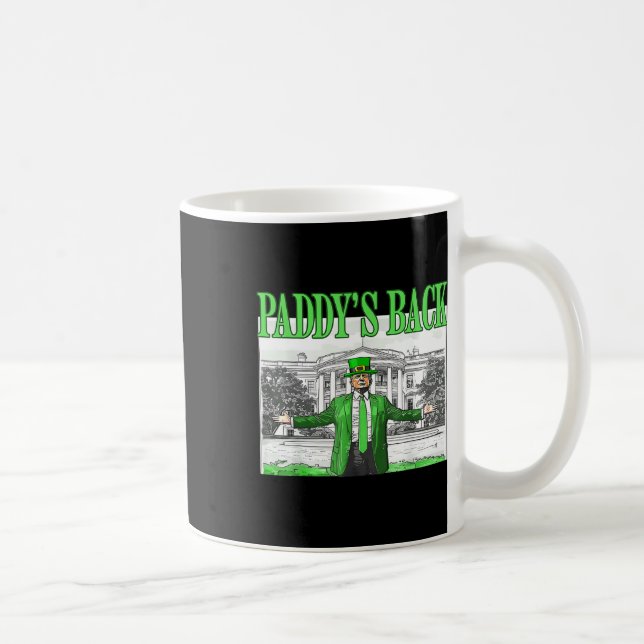 Trump Funny St patricks day St Pattys Day Dancing Kaffemugg (Höger)