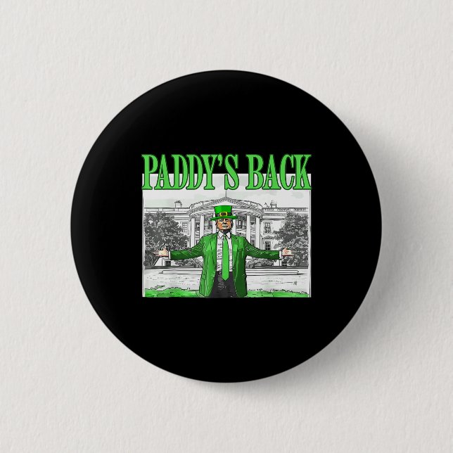 Trump Funny St patricks day St Pattys Day Dancing Knapp (Framsida)