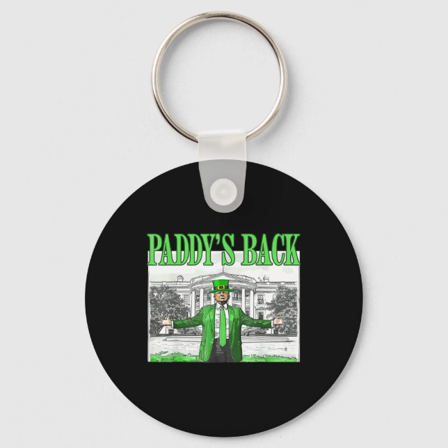 Trump Funny St patricks day St Pattys Day Dancing Nyckelring (Framsida)