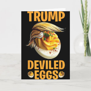 Trump Fyllda Ägg Roligt Politiskt Thanksgiving Kort