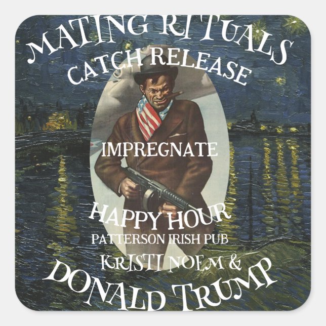 Trump Fyrkantigt Klistermärke (Framsida)