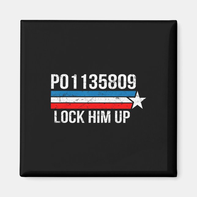 Trump Ga Booking Number Fulton County Jail Lock Hi Magnet (Framsidan)