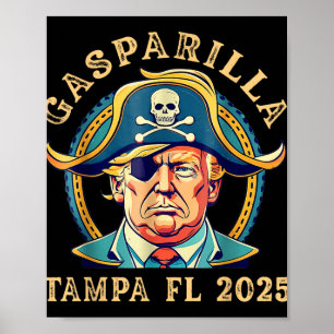 Trump Gasparilla Tampa Fl 2025 Pirat-festival Poster