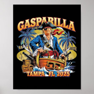 Trump Gasparilla Tampa Fl 2025 Pirat-festival Poster